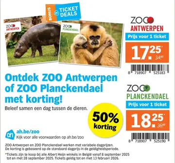 Aanbieding: ZOO Antwerpen of ZOO Planckendael