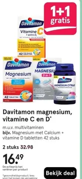 Aanbieding: Davitamon magnesium, vitamine C en D