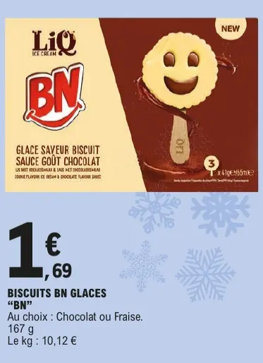Offre: Biscuits BN glaces