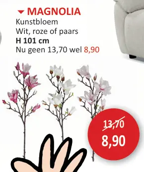 Promotie: Magnolia Kunstbloem
