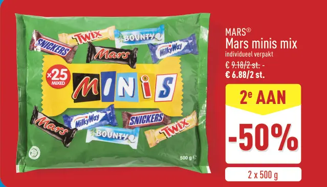 Promotie: Mars minis mix