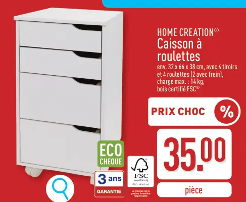 Offre: Caisson à roulettes