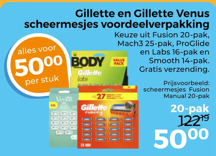 Aanbieding: scheermesjes voordeelverpakking