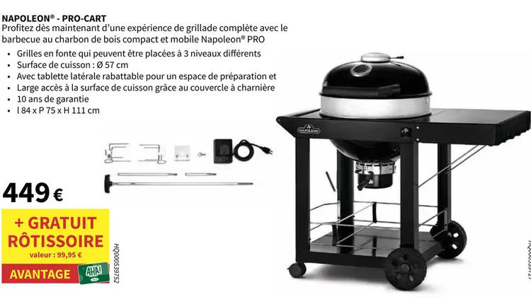 Offre: Pro-cart + gratuit plancha