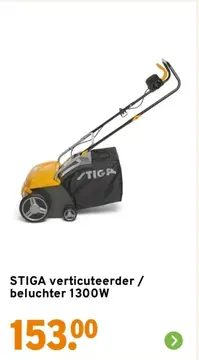 Aanbieding: STIGA verticuteerder / beluchter 1300 W