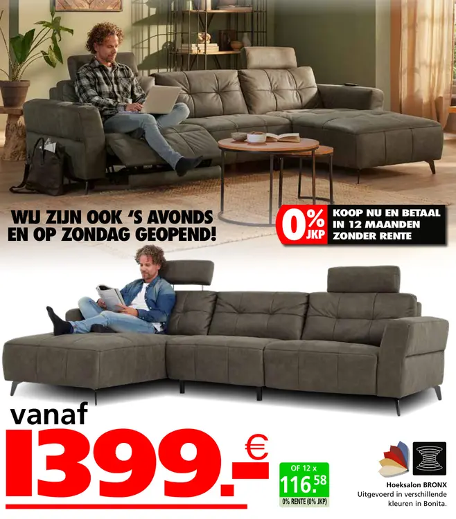Aanbieding: Hoeksalon BRONX
