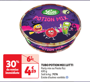 Offre: TUBO POTION MIX LUTTI Party mix ou Fiesta fiz