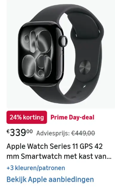 Aanbieding: Apple Watch Series 11 GPS