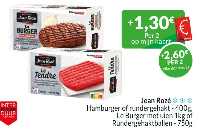 Promotie: Hamburger of rundergehakt, Le Burger met uien of Rundergehaktballen