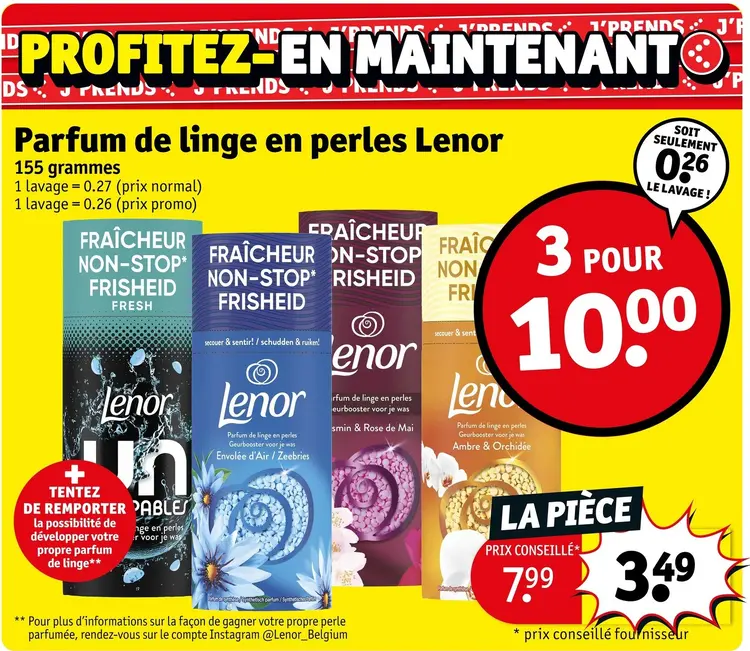 Offre: Parfum de linge en perles