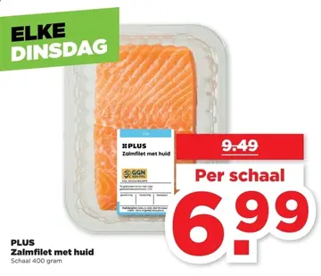 Aanbieding: Zalmfilet met huid
