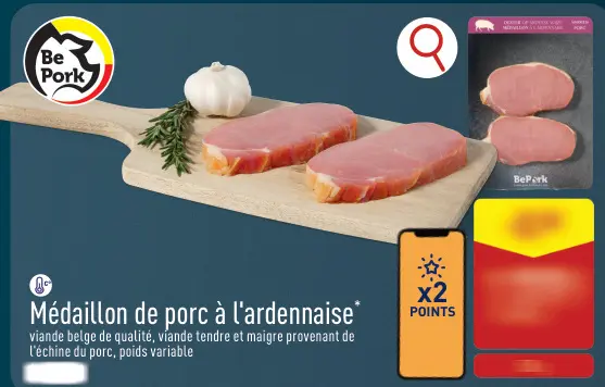 Offre: Médaillon de porc à l'ardennaise