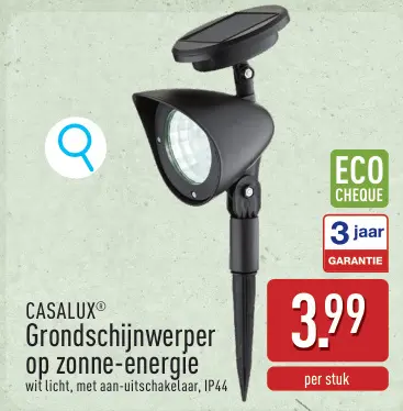 Promotie: Grondschijnwerper op zonne-energie
