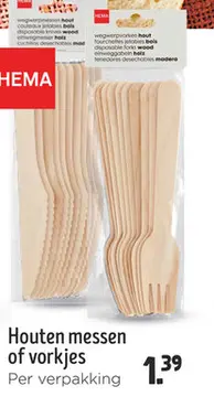 Aanbieding: Houten messen of vorkjes