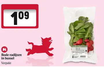 Aanbieding: Rode radijzen in bussel