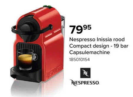 Promotie: Nespresso Inissia rood