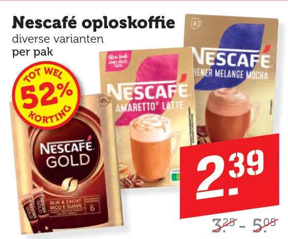 Aanbieding: Nescafé oploskoffie