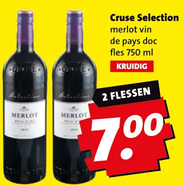 Aanbieding: Cruse Selection Merlot vin de pays doc