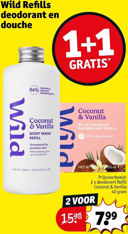Promotie: Wild Refills deodorant en douche