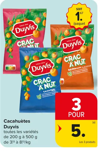 Offre: Cacahuètes Craca'nut