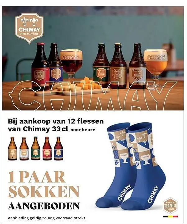 Promotie: Chimay Chimay 33 Cl Naar Keuze Met Gratis Sokken