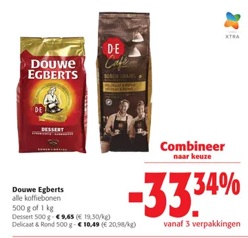 Aanbieding: Douwe Egberts alle koffiebonen