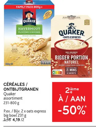 Offre: Céréales / ontbijtgranen