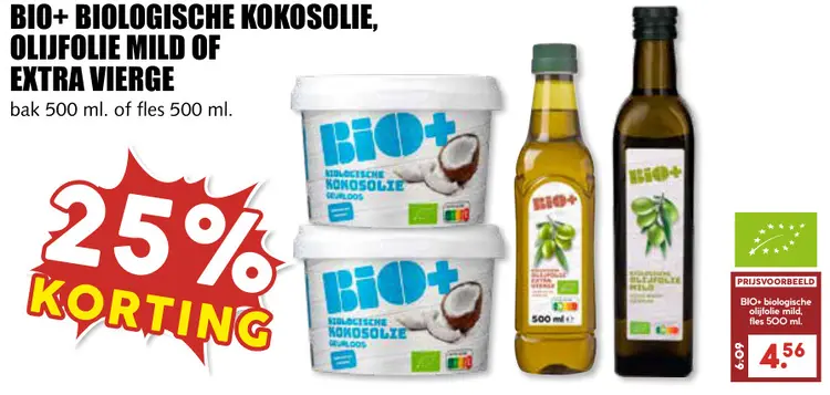 Aanbieding: Biologische Kokosolie, Olijfolie Mild of Extra vierge