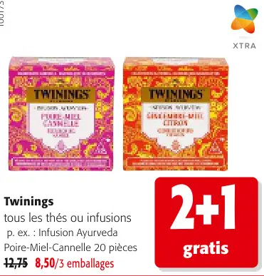 Offre: Twinnings thés ou infusions