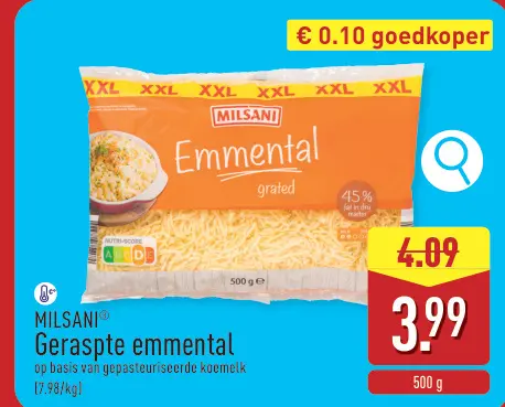 Promotie: Geraspte emmental
