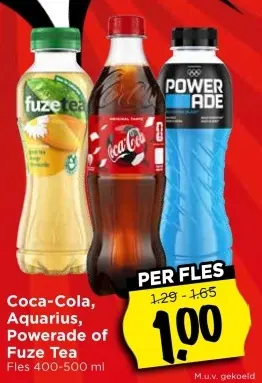 Coca-Cola, Aquarius, Powerade of Fuze Tea