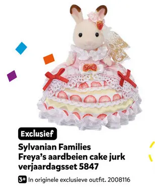 Aanbieding: Freya's aardbeien cake jurk verjaardagsset 58