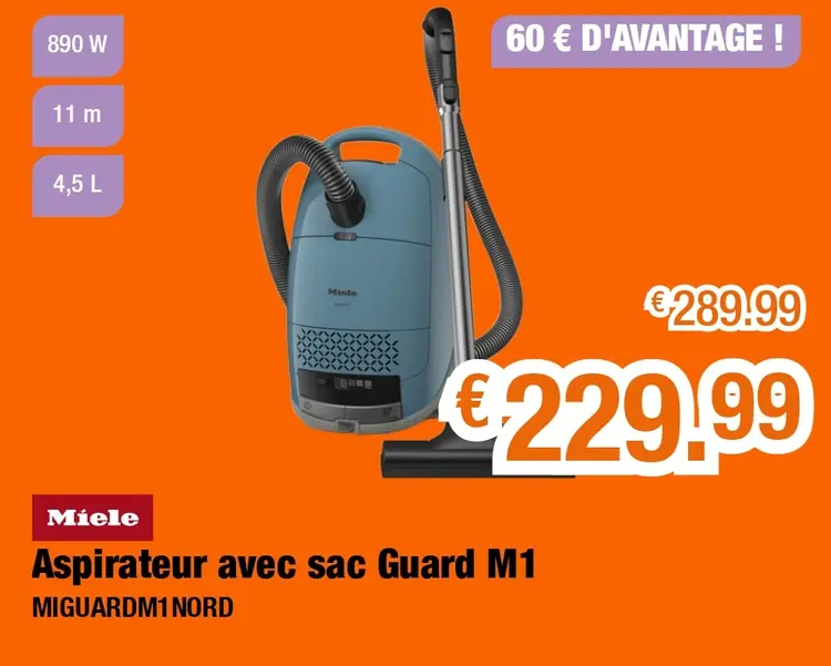 Offre: Aspirateur avec sac Guard M1