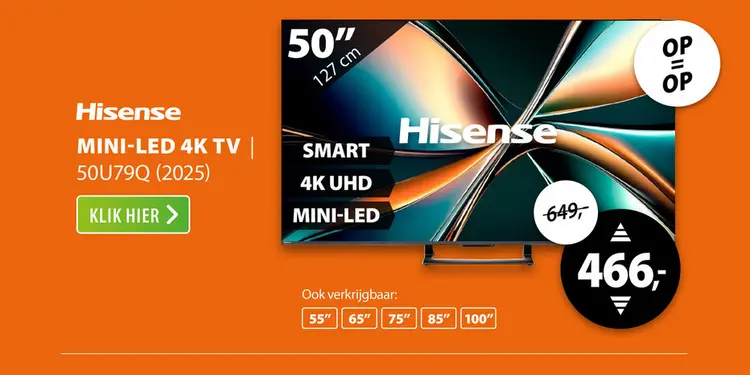 Aanbieding: Hisense QLED 50U79Q (2025)