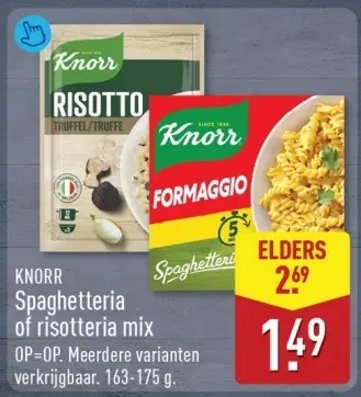 Aanbieding: Spaghetteria of risotteria mix