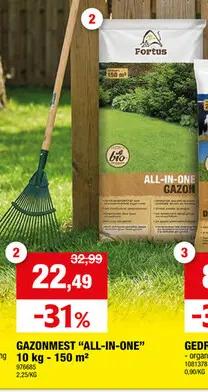 Promotie: Fortus All-in-One gazonmest 10kg