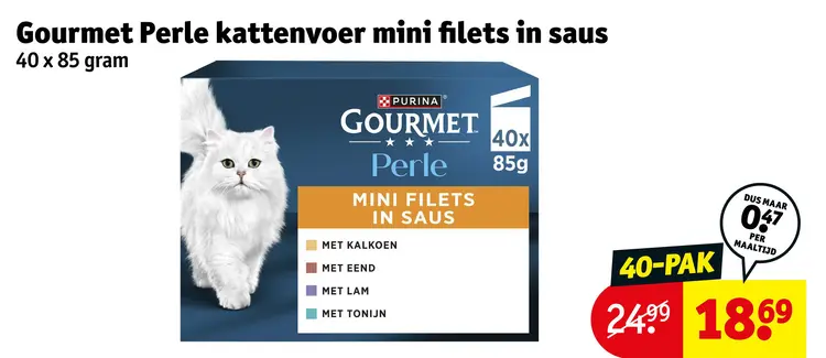 Aanbieding: Gourmet Perle kattenvoer mini filets in saus
