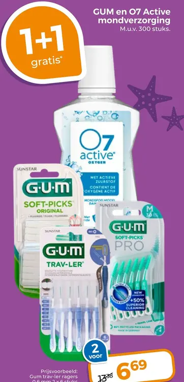Aanbieding: GUM en O7 Active mondverzorging