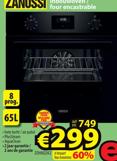 Aanbieding: ZANUSSI Inbouwoven / four encastrable