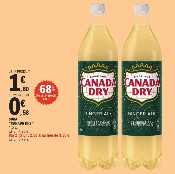 Offre: Soda "CANADA DRY"