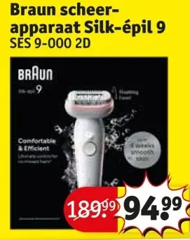 Aanbieding: Braun scheerapparaat Silk-épil 9 SES 9-000 2D