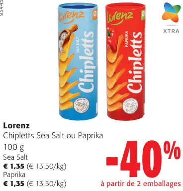 Offre: Chipletts Sea Salt ou Paprika