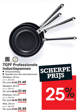 Aanbieding: TGFF Professionele inductiepannen Steelpan