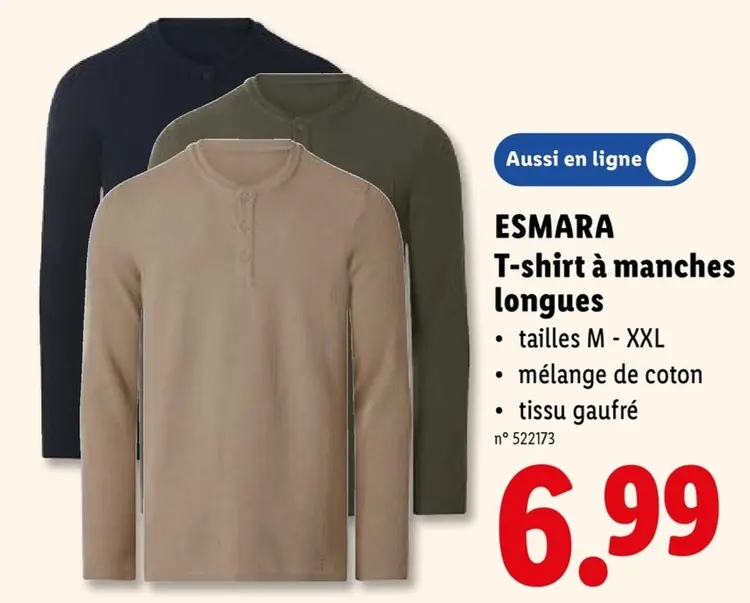 Offre: T-shirt à manches longues