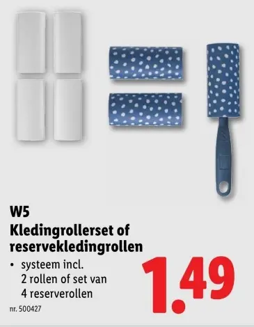 Promotie: Kledingrollerset of reservekledingrollen