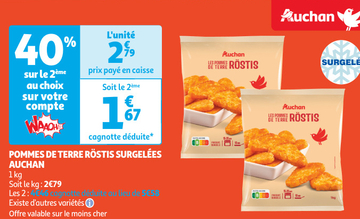 Offre: POMMES DE TERRE RÖSTIS SURGELÉES