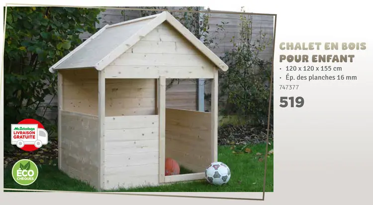 Offre: Chalet en bois pour enfant