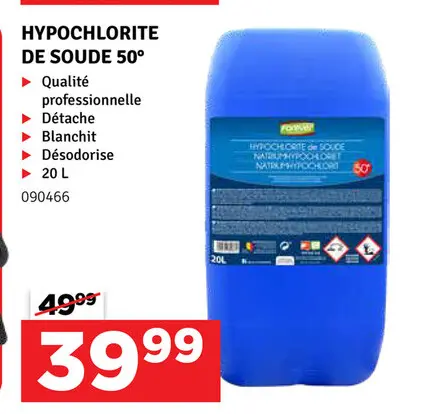 Offre: Hypochlorite de soude