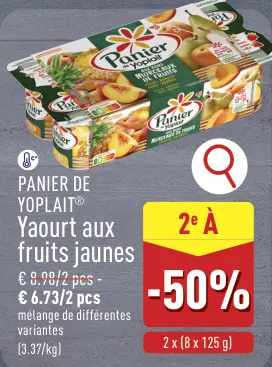 Offre: Yaourt aux fruits jaunes