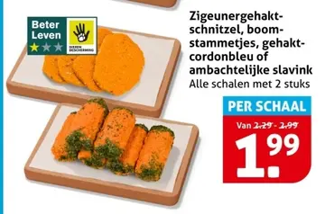 Aanbieding: Zigeunergehakt-schnitzel, boomstammetjes, geh
